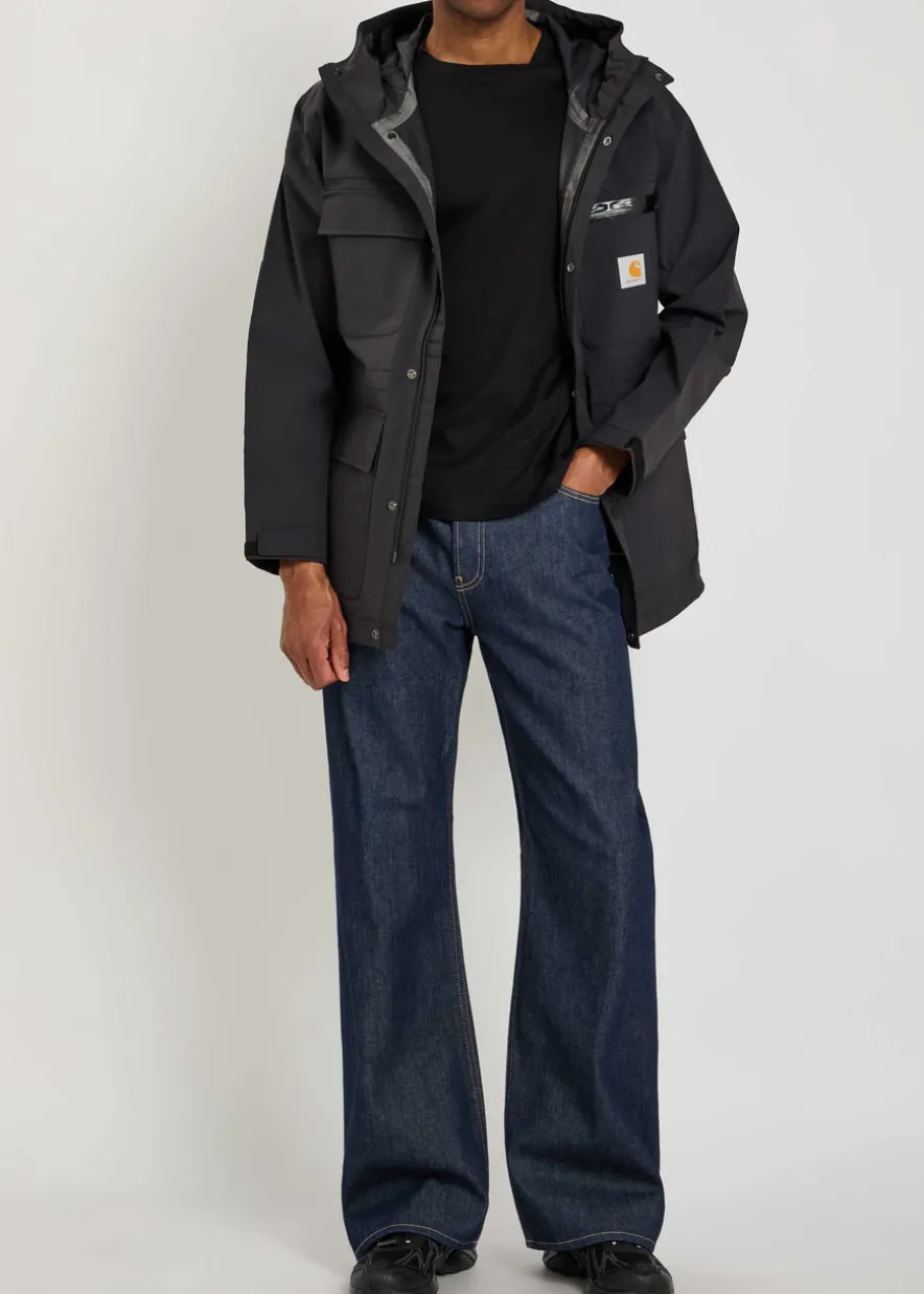 Bowden hooded water-repellent jacket