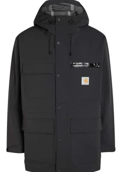 Bowden hooded water-repellent jacket