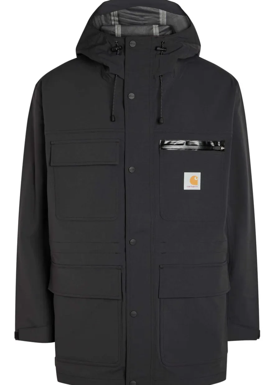 Bowden hooded water-repellent jacket