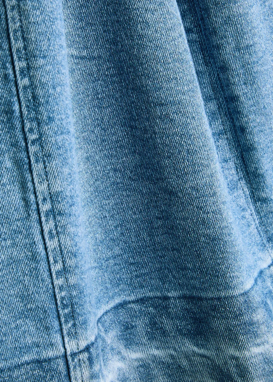 Bowen panelled stretch-denim midi dress