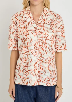 Bowling embroidered woven shirt