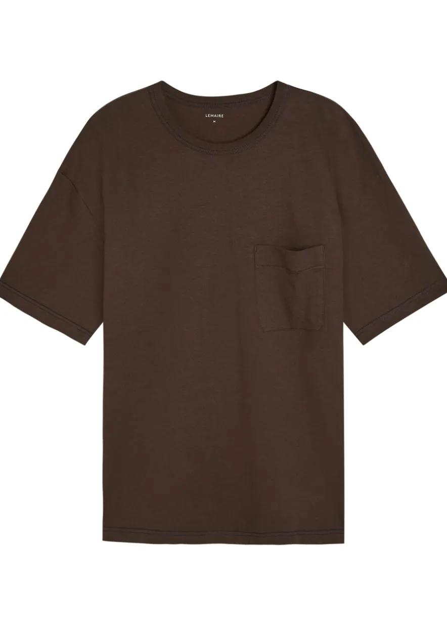 Boxy cotton and linen-blend T-shirt