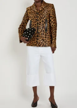 Boyle cuffed wide-leg jeans
