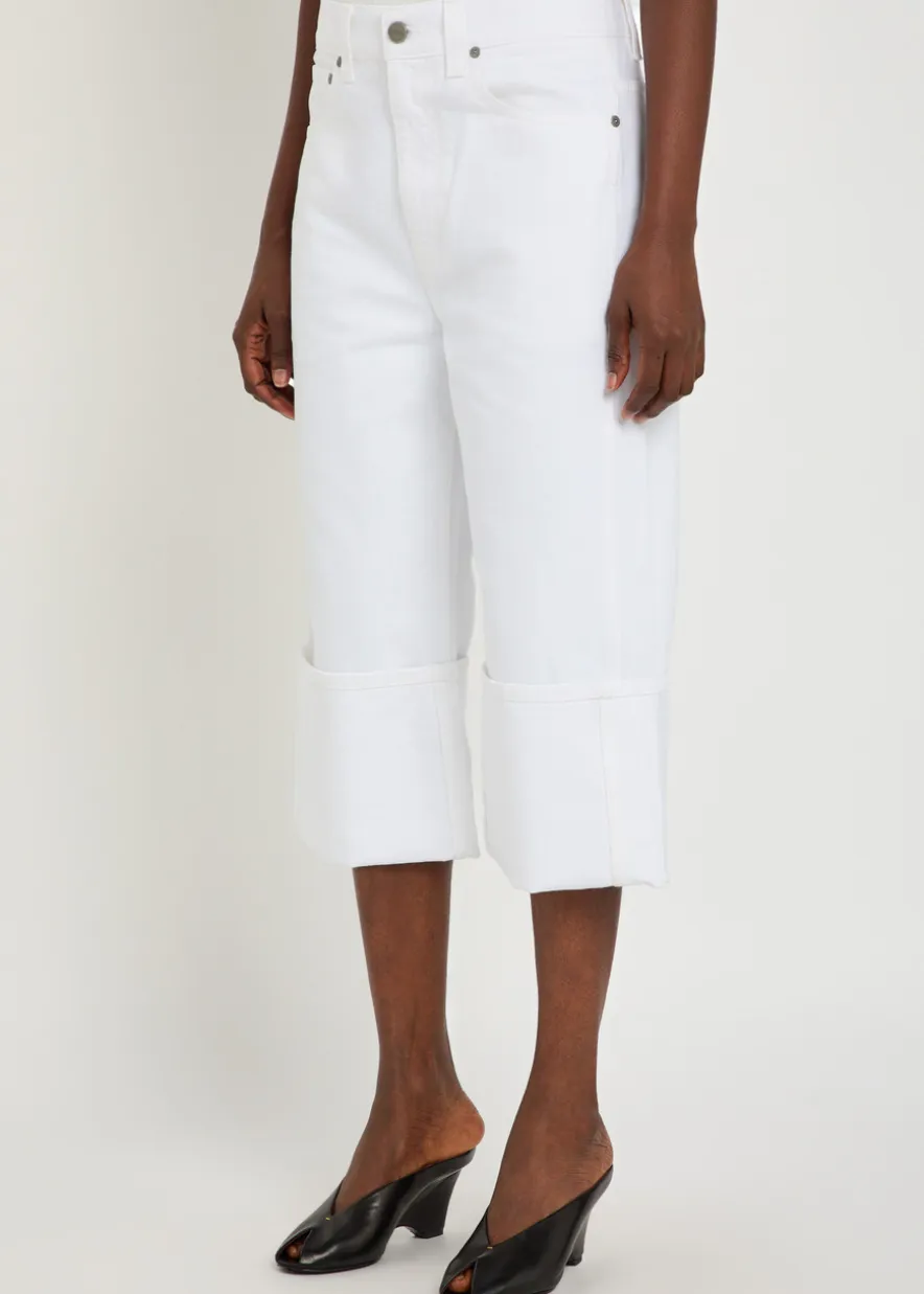 Boyle cuffed wide-leg jeans