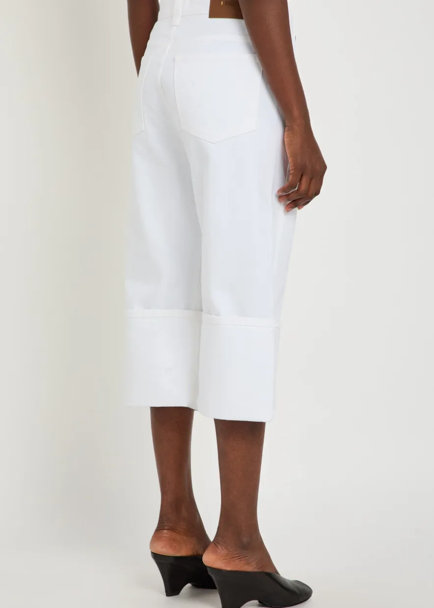 Boyle cuffed wide-leg jeans