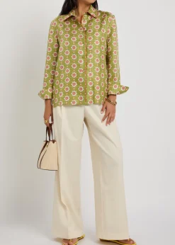 Boy printed silk shirt