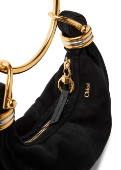 Bracelet suede top handle bag