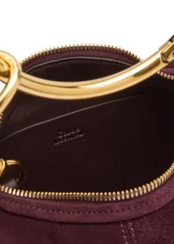 Bracelet suede top handle bag