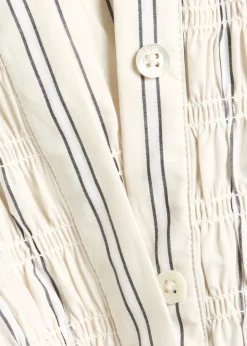 Bradshaw smocked cotton-poplin shirt