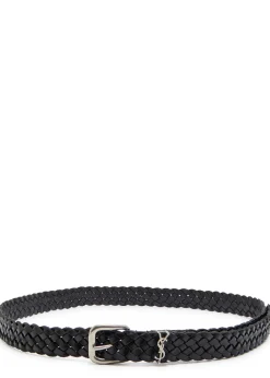 Braided leather belt