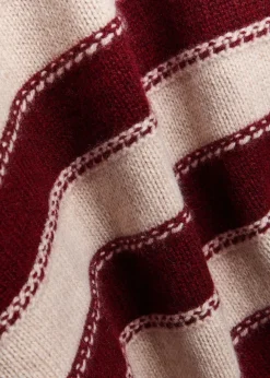 Braided striped cashmere jumper