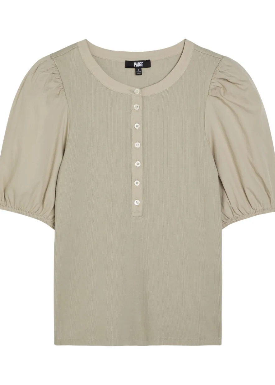 Brandy stretch-cotton top