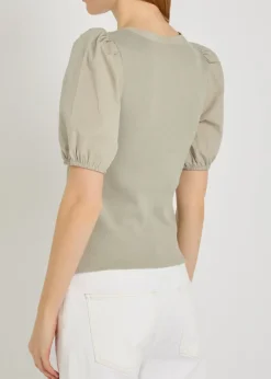 Brandy stretch-cotton top