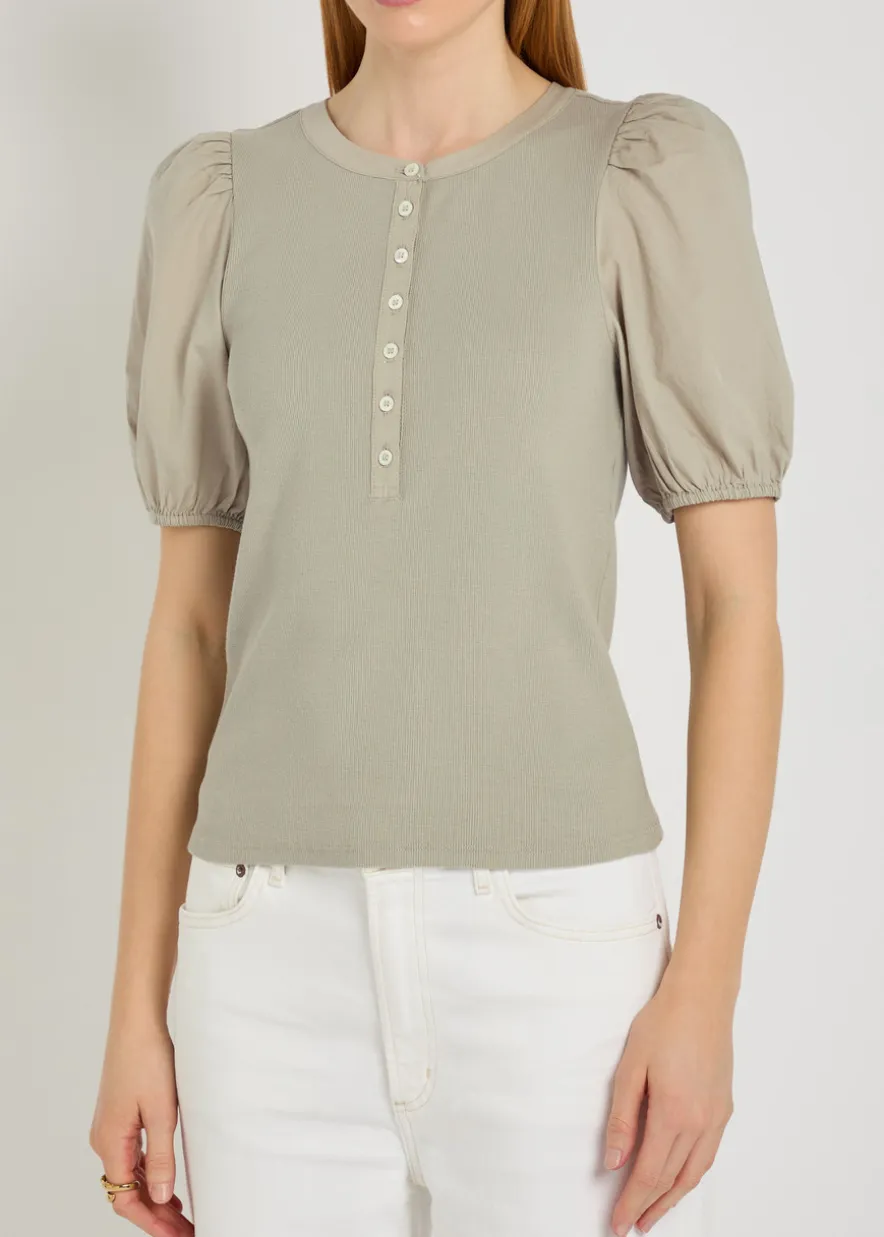 Brandy stretch-cotton top