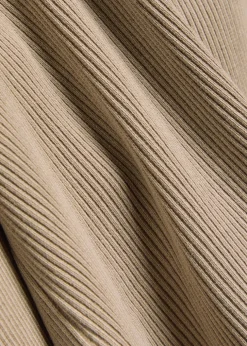 Brea 60s ribbed stretch-knit polo top