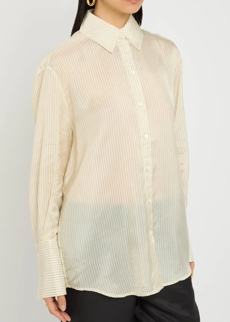 Bridget pinstriped satin shirt