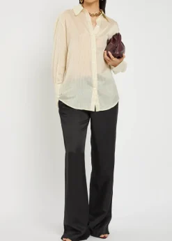 Bridget pinstriped satin shirt