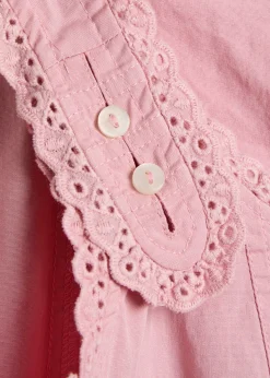 Bridgette embroidered stretch-cotton top