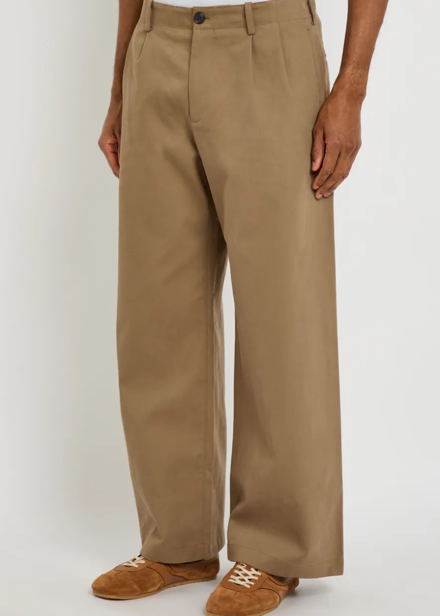 Bridge wide-leg chino trousers