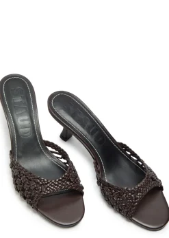 Brigitte hand-knotted leather mules