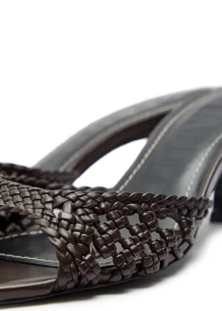 Brigitte hand-knotted leather mules