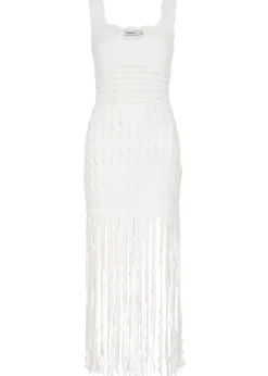 Brionne scalloped knit midi dress