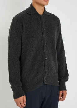 Britten textured-knit wool cardigan