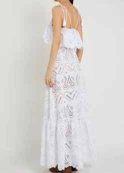 Broderie anglaise cotton-blend maxi dress