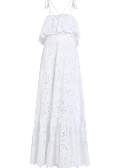 Broderie anglaise cotton-blend maxi dress