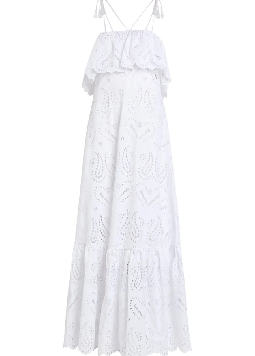 Broderie anglaise cotton-blend maxi dress