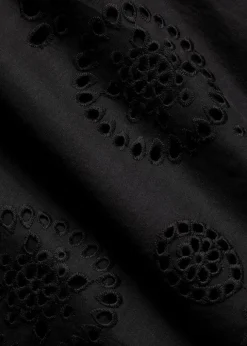 Broderie anglaise cotton midi dress