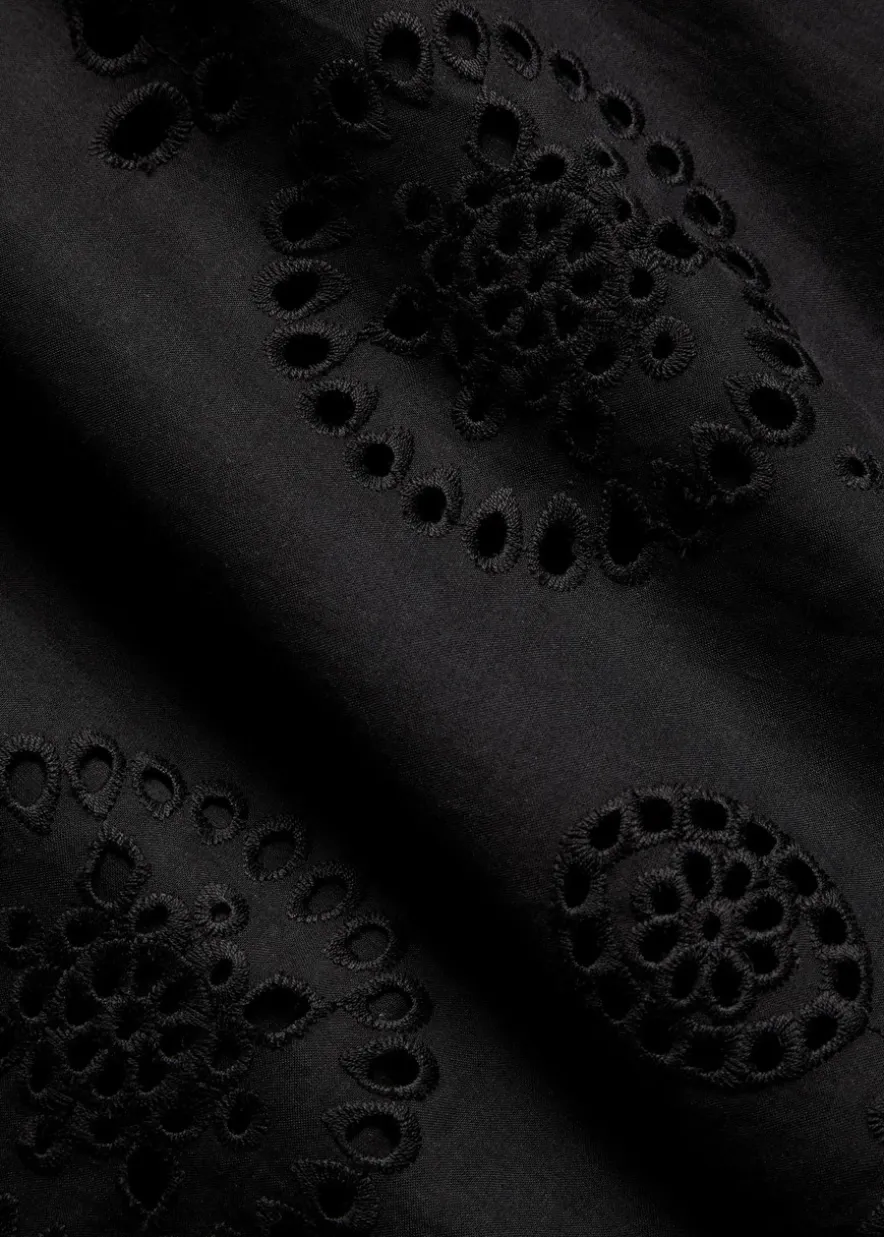 Broderie anglaise cotton midi dress