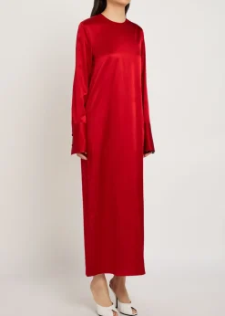 Bruna stretch-silk midi dress