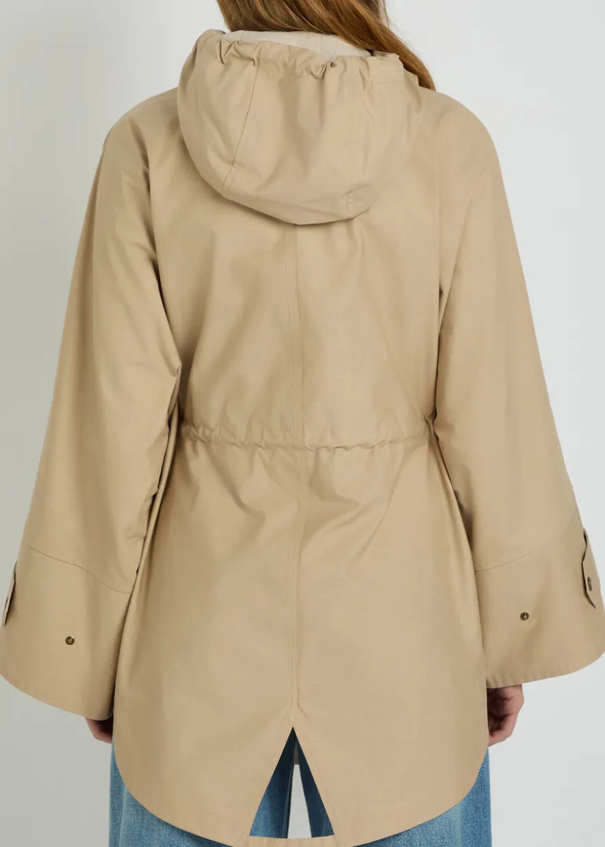 Brunnera logo-appliquéd cotton-blend parka coat