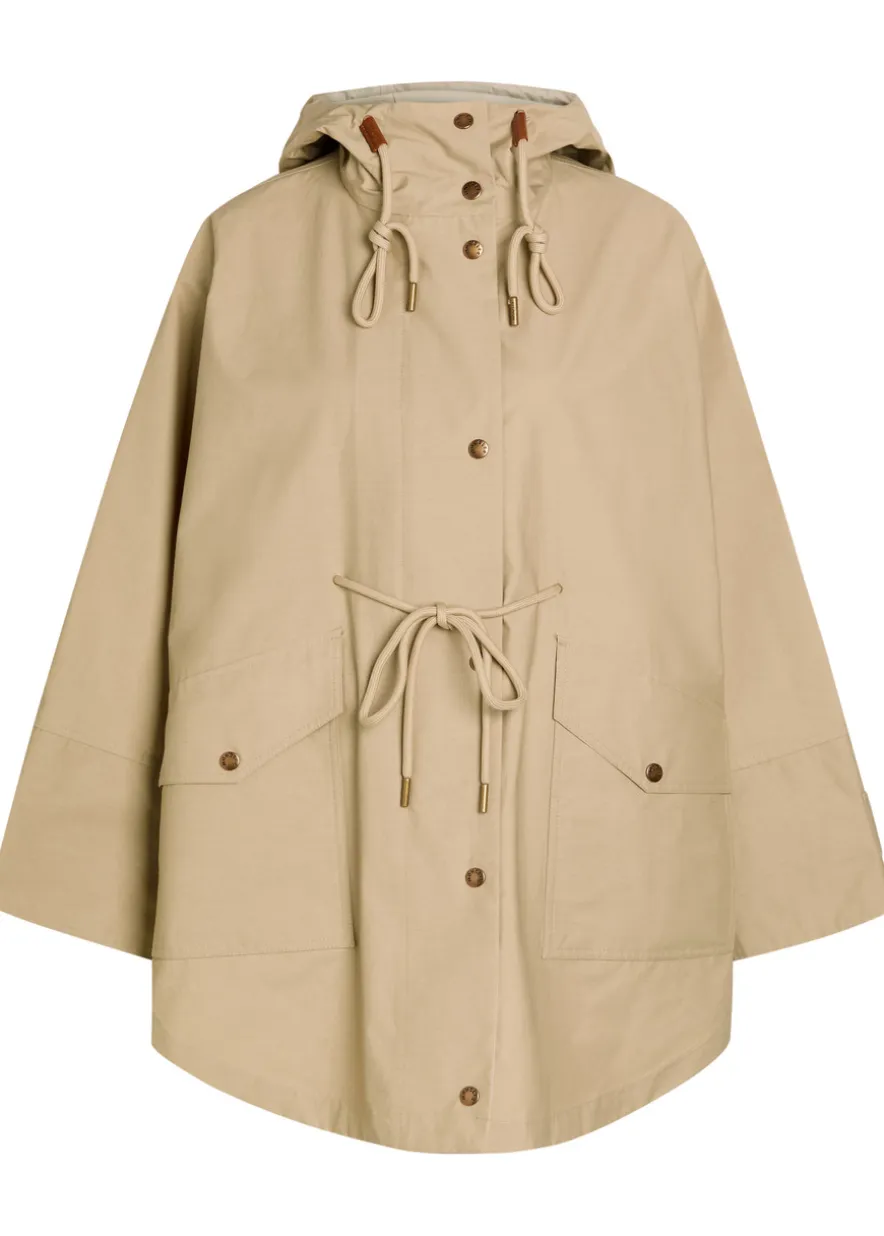 Brunnera logo-appliquéd cotton-blend parka coat