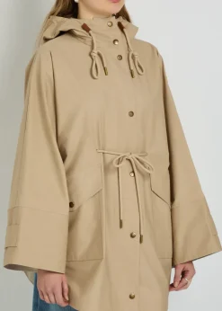 Brunnera logo-appliquéd cotton-blend parka coat
