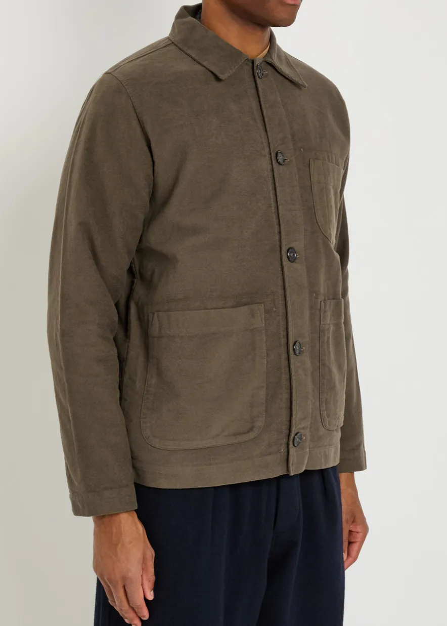 Brushed cotton overshirt