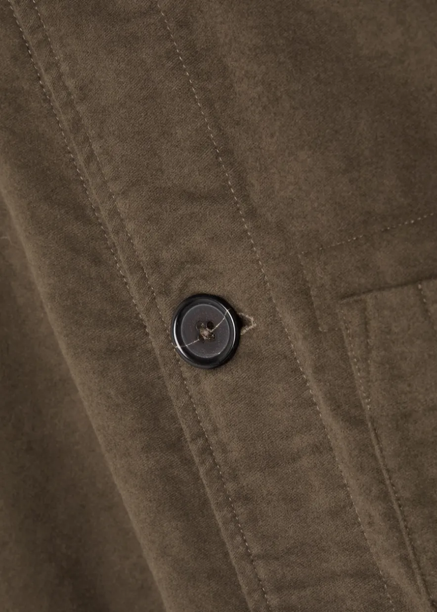 Brushed cotton overshirt