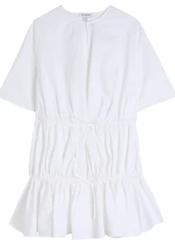 Brushed cotton-poplin mini dress