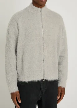 Brushed-knit track jacket