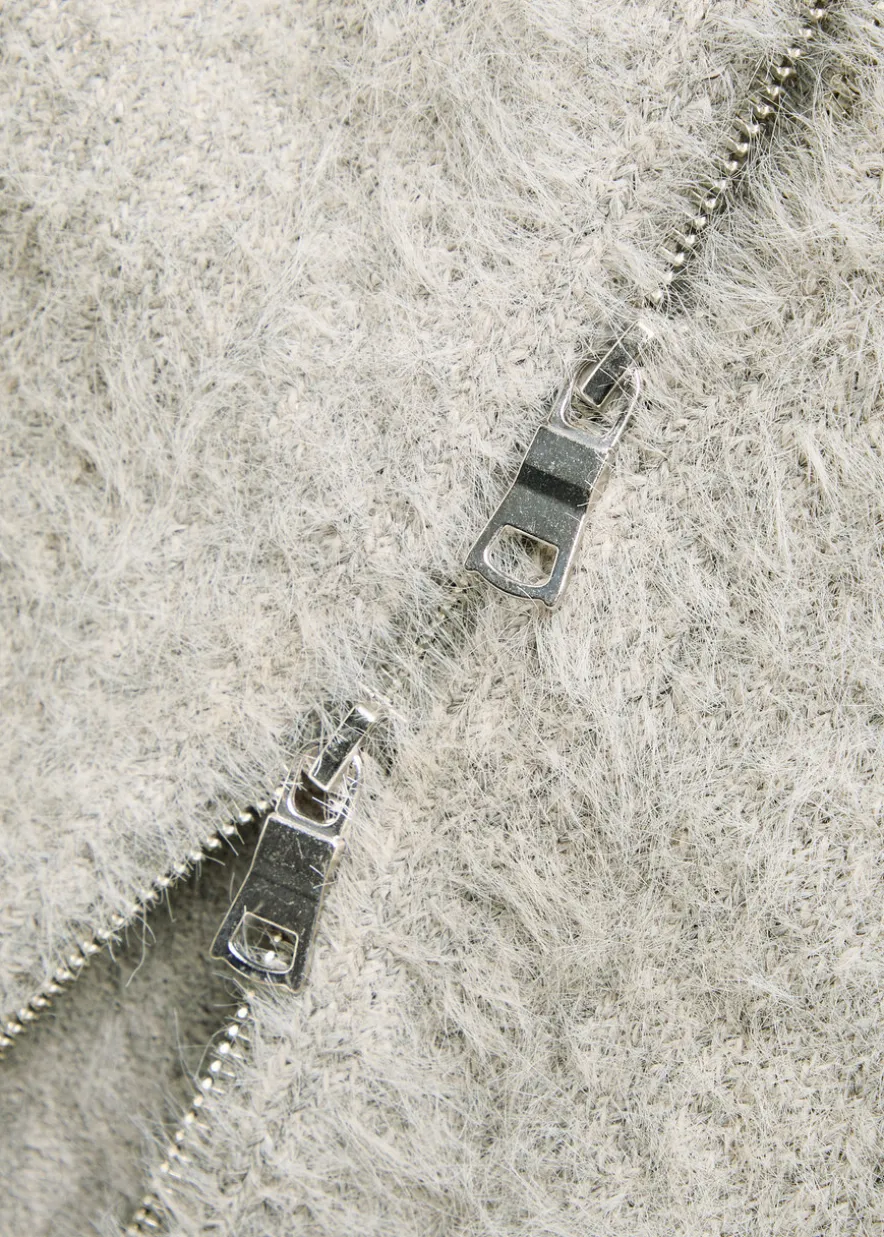 Brushed-knit track jacket