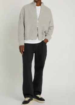 Brushed-knit track jacket