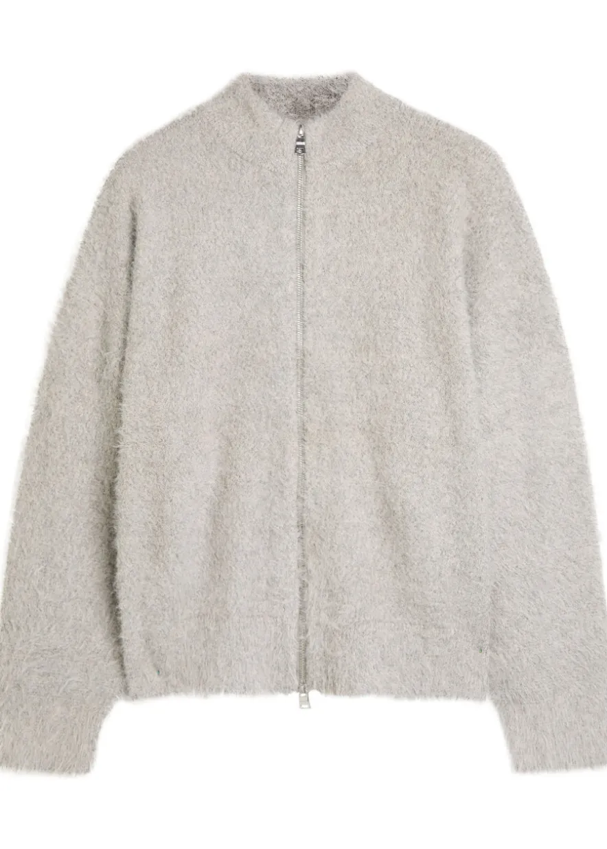 Brushed-knit track jacket
