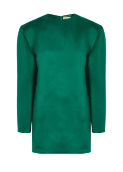 Brushed silk mini dress