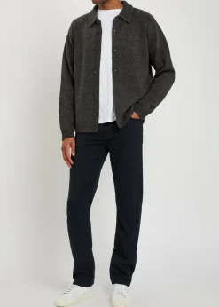 Brushed wool and yak-blend overshirt