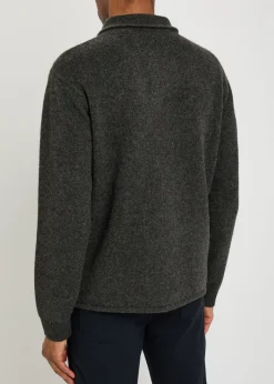 Brushed wool and yak-blend overshirt