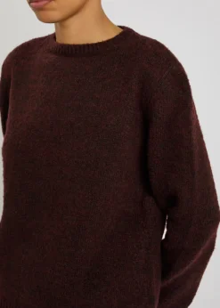 Brushed wool-blend jumper