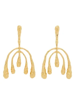 Brut 14kt gold-plated drop earrings