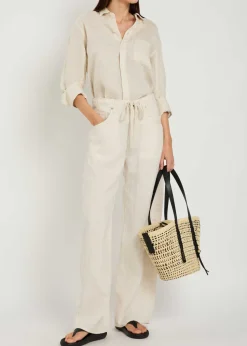 Brynn drawstring linen trousers