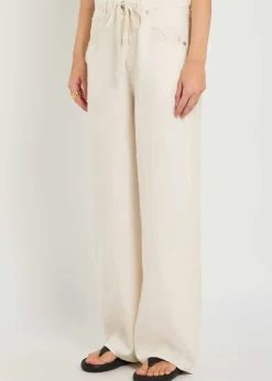 Brynn drawstring linen trousers